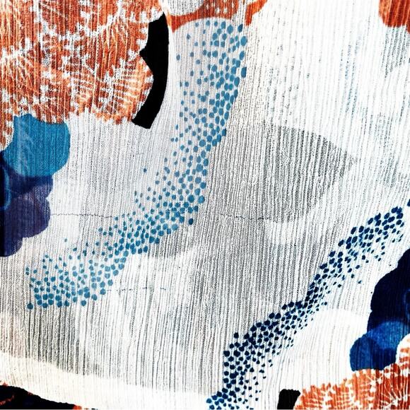 Tramp Floral Sheer Colorful Swing Blouse Size Large EUC - Picture 14 of 16